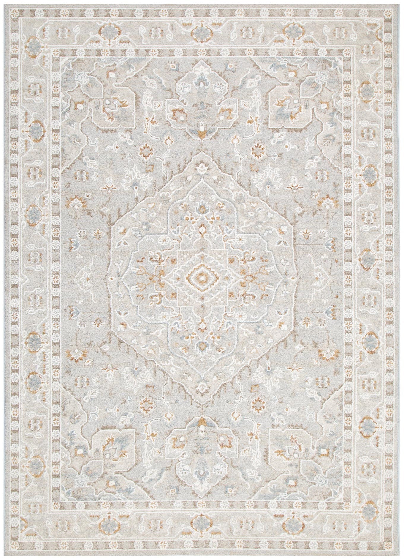 Trend Medallion Beige Multi Transitional Rug - T200