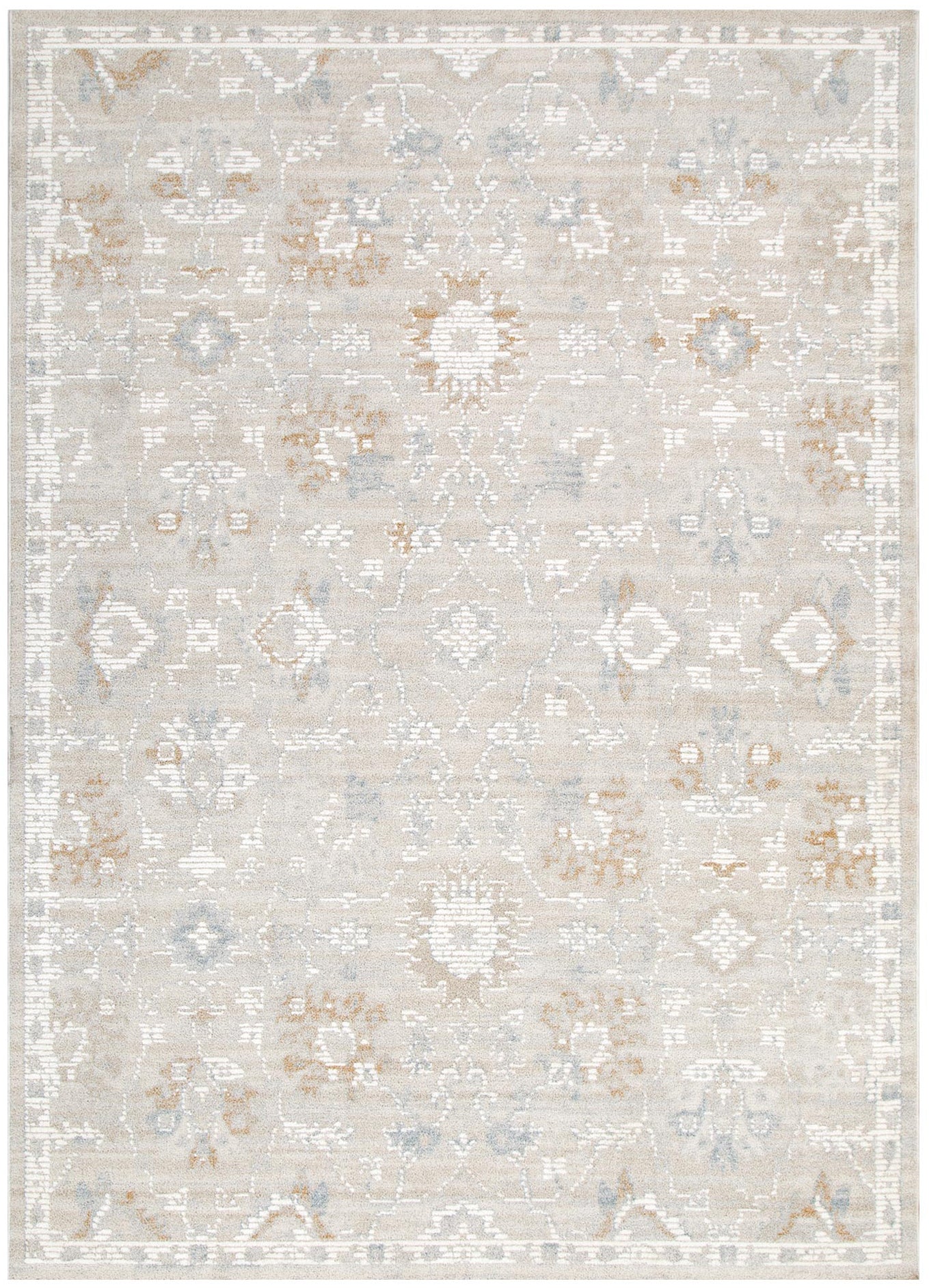 Trend Floral Beige Multi Transitional Rug - T400