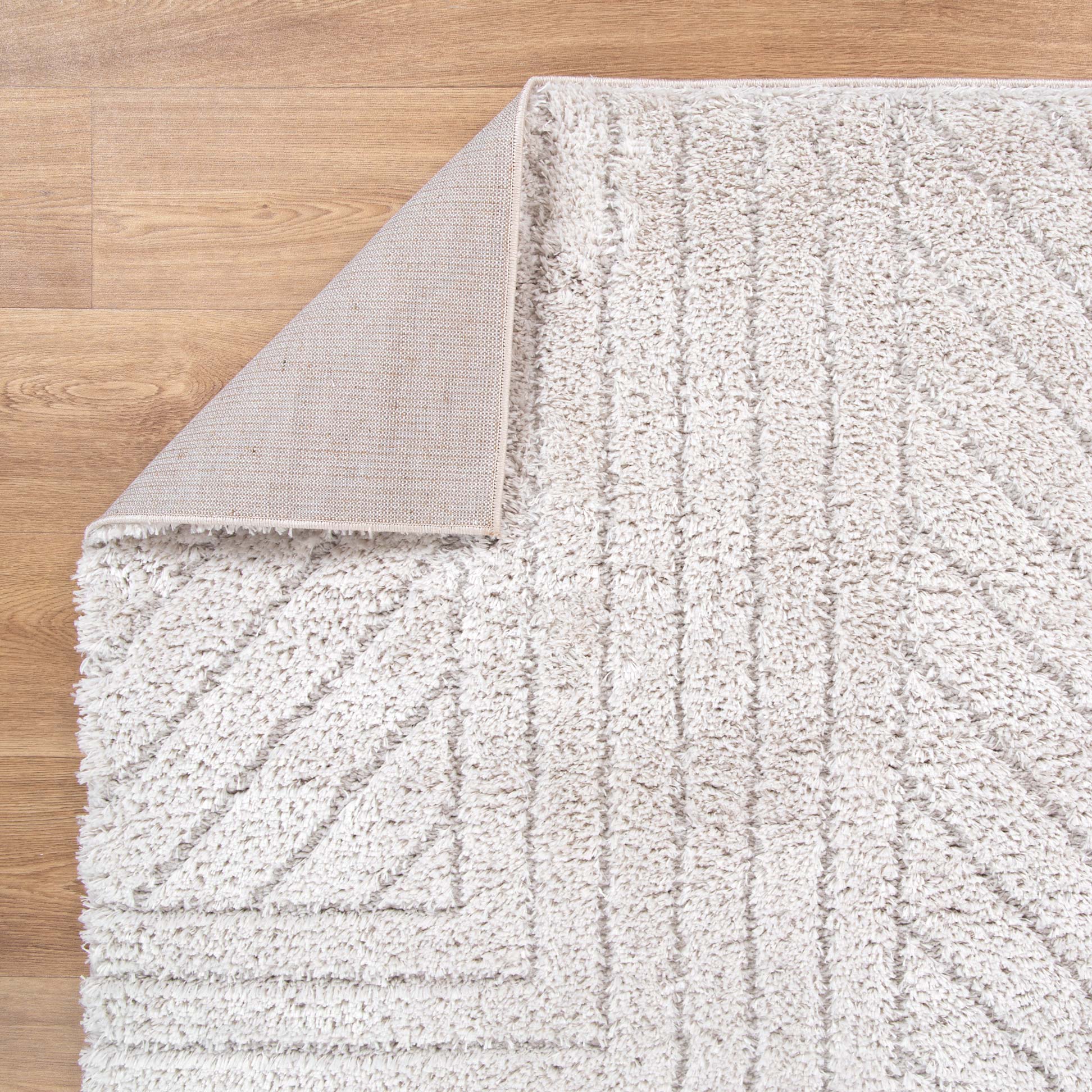 Tender Modern Beige Shag Rug