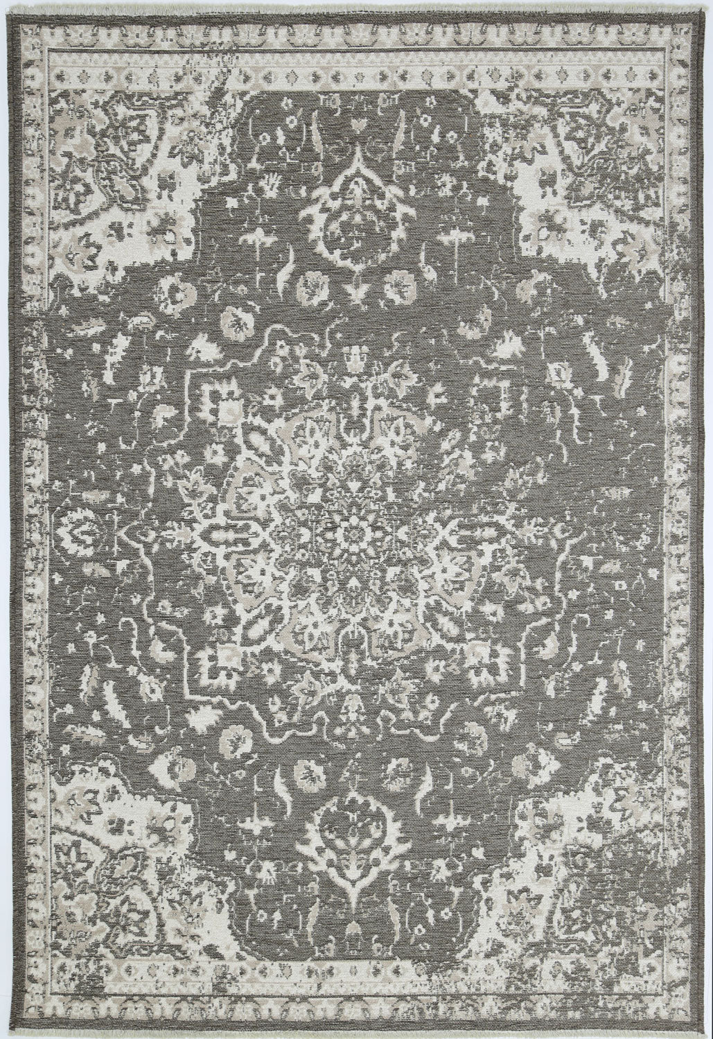 Rustic Vintage Motif, Amazing 2 in 1 Reversible Rug Beige