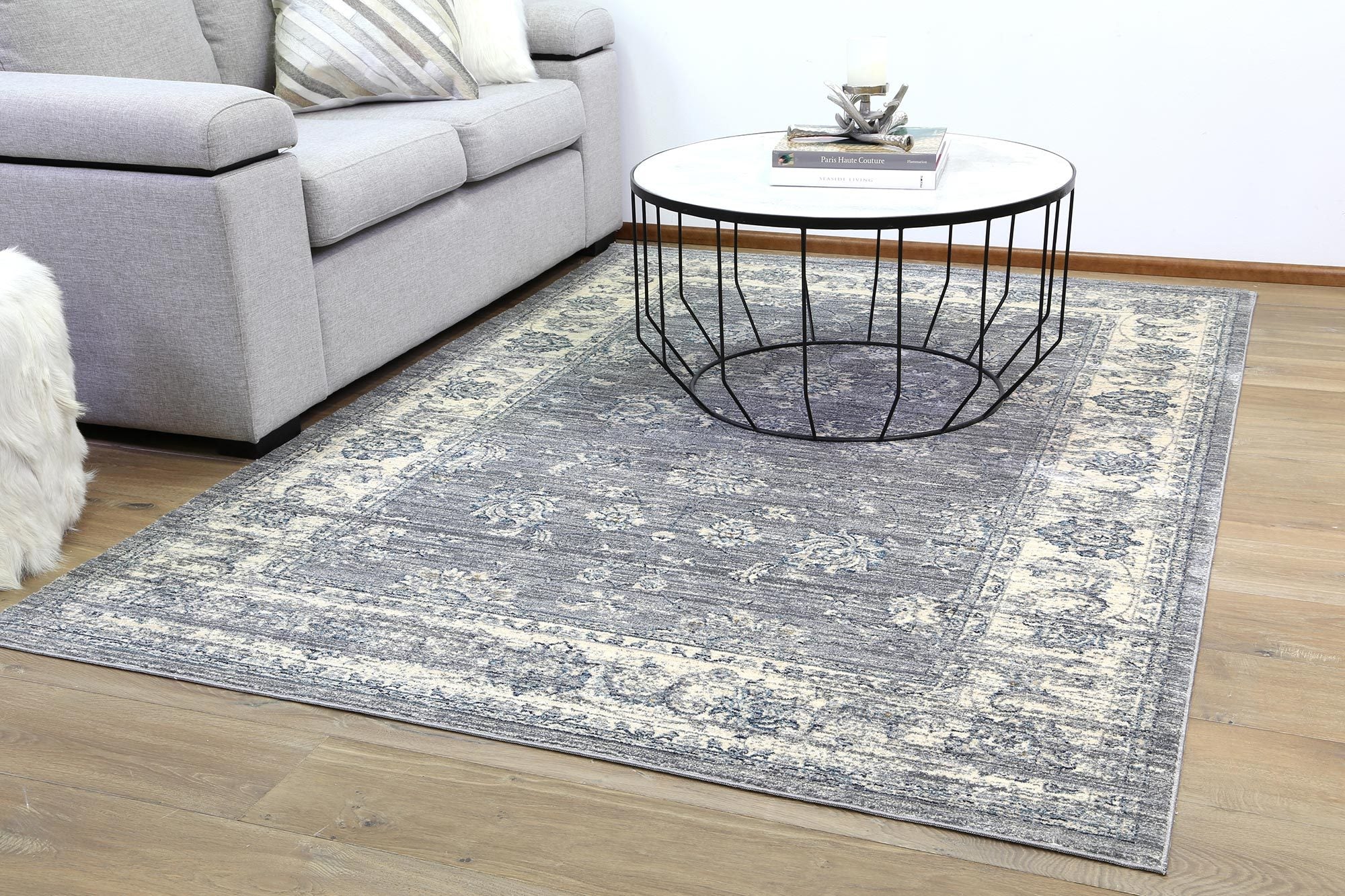 Atlas Grey Distressed Rug