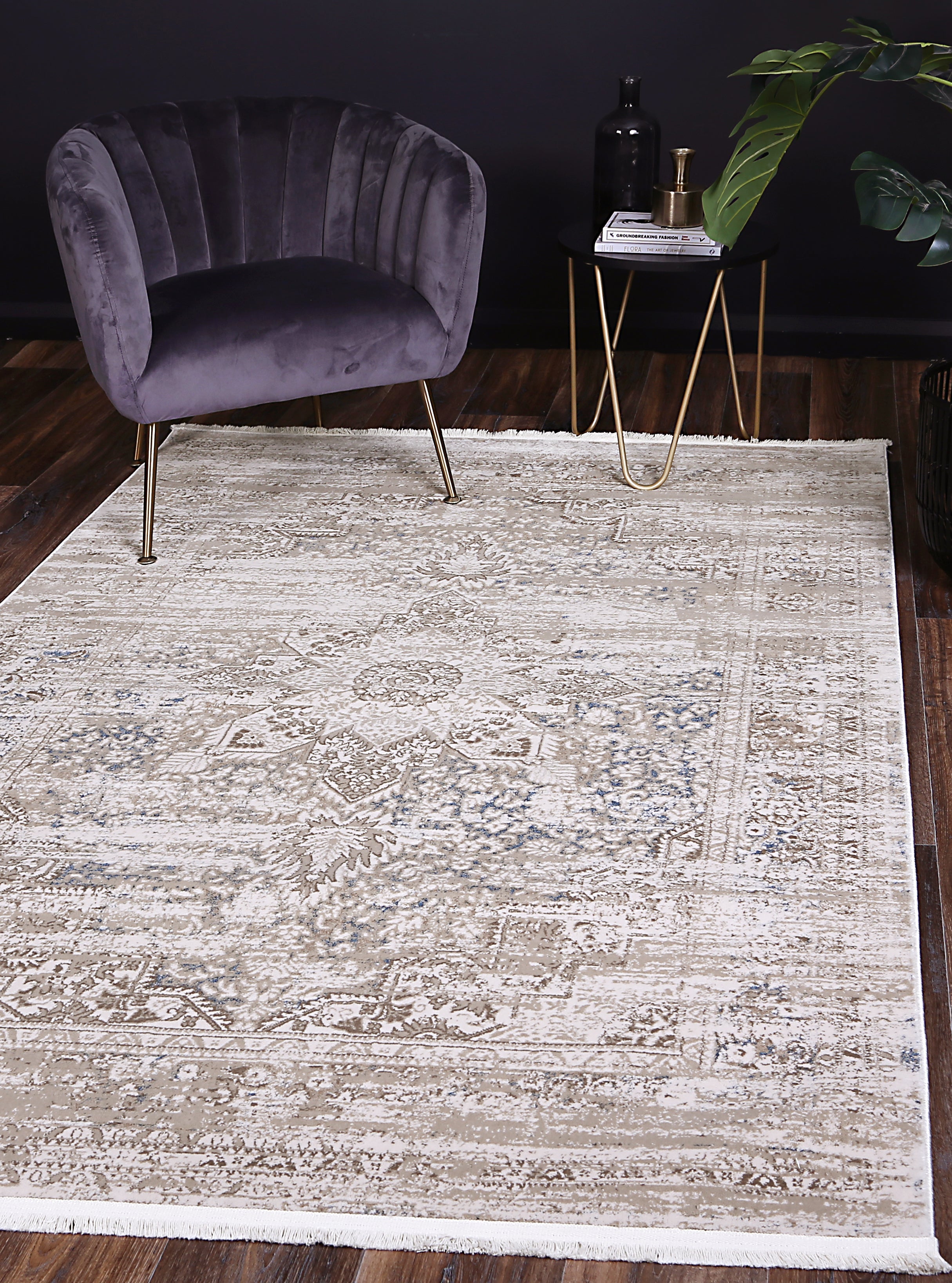 Bohemian Paradise Beige Blue Rug