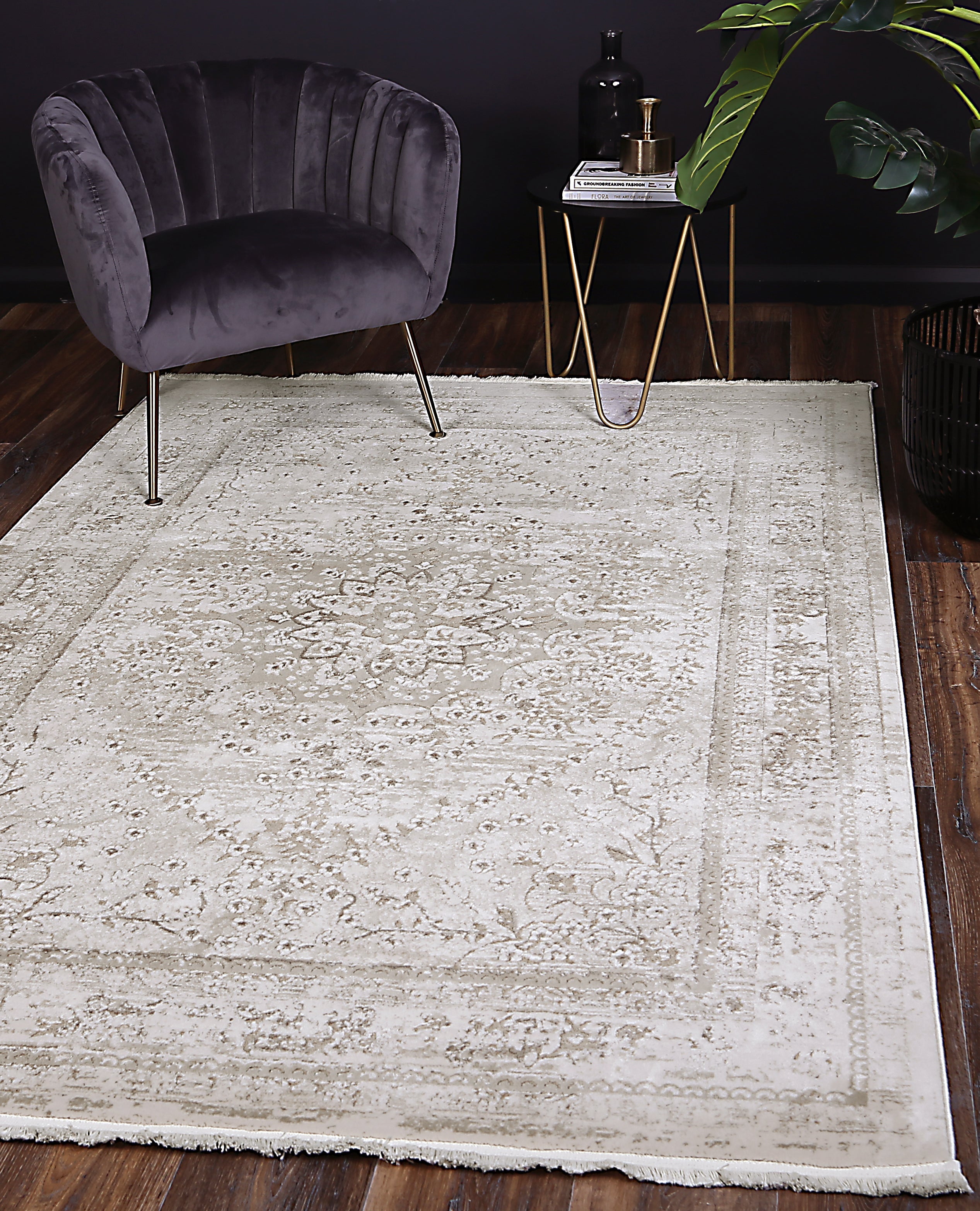 Bohemian Paradise Medalion Beige Rug