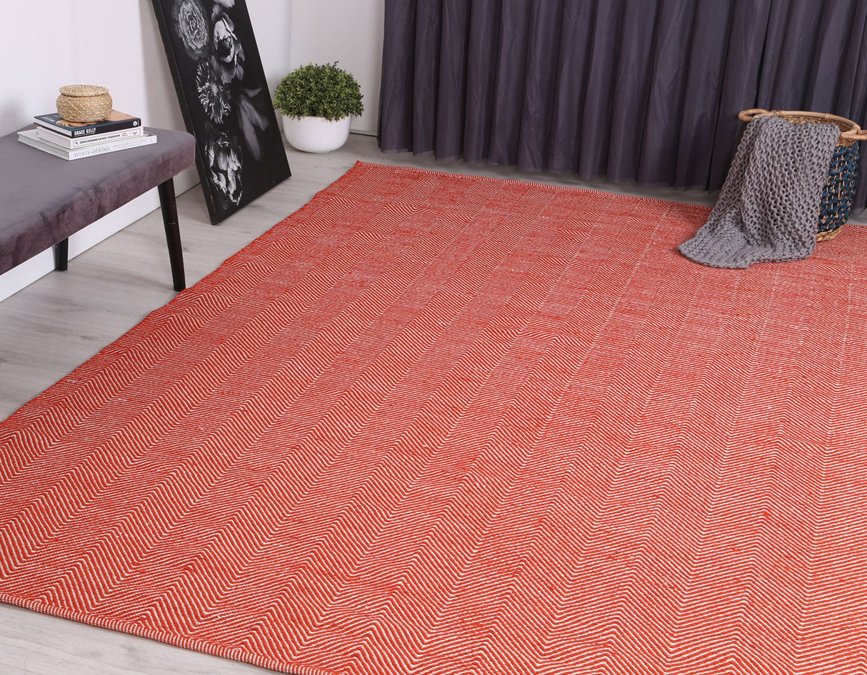 Bondi Chevron Orange Rug