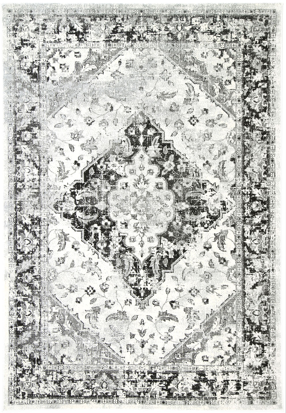 Delicate Grey Traditional Rug