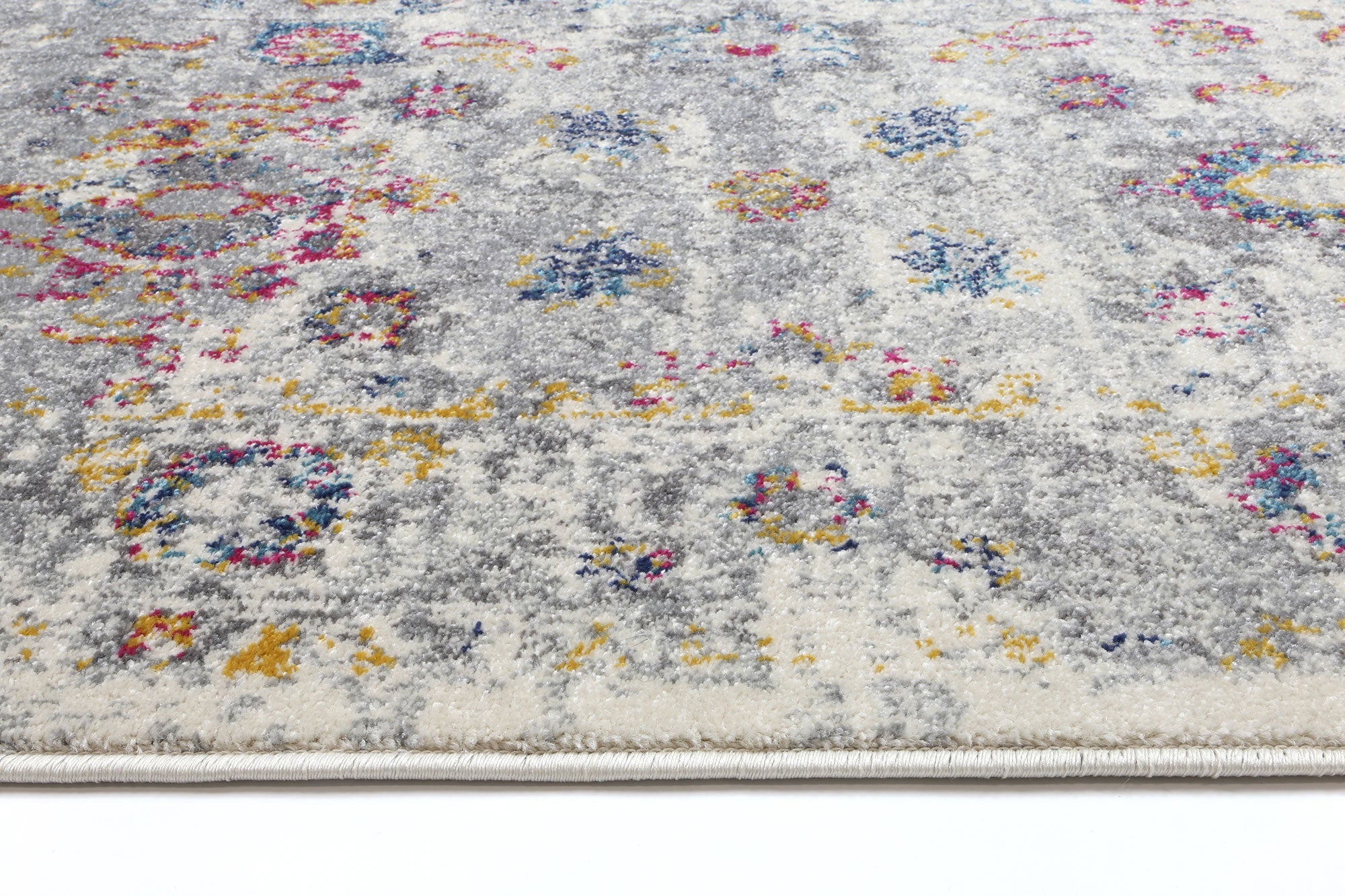 Delicate Multi Grey Traditional Rug