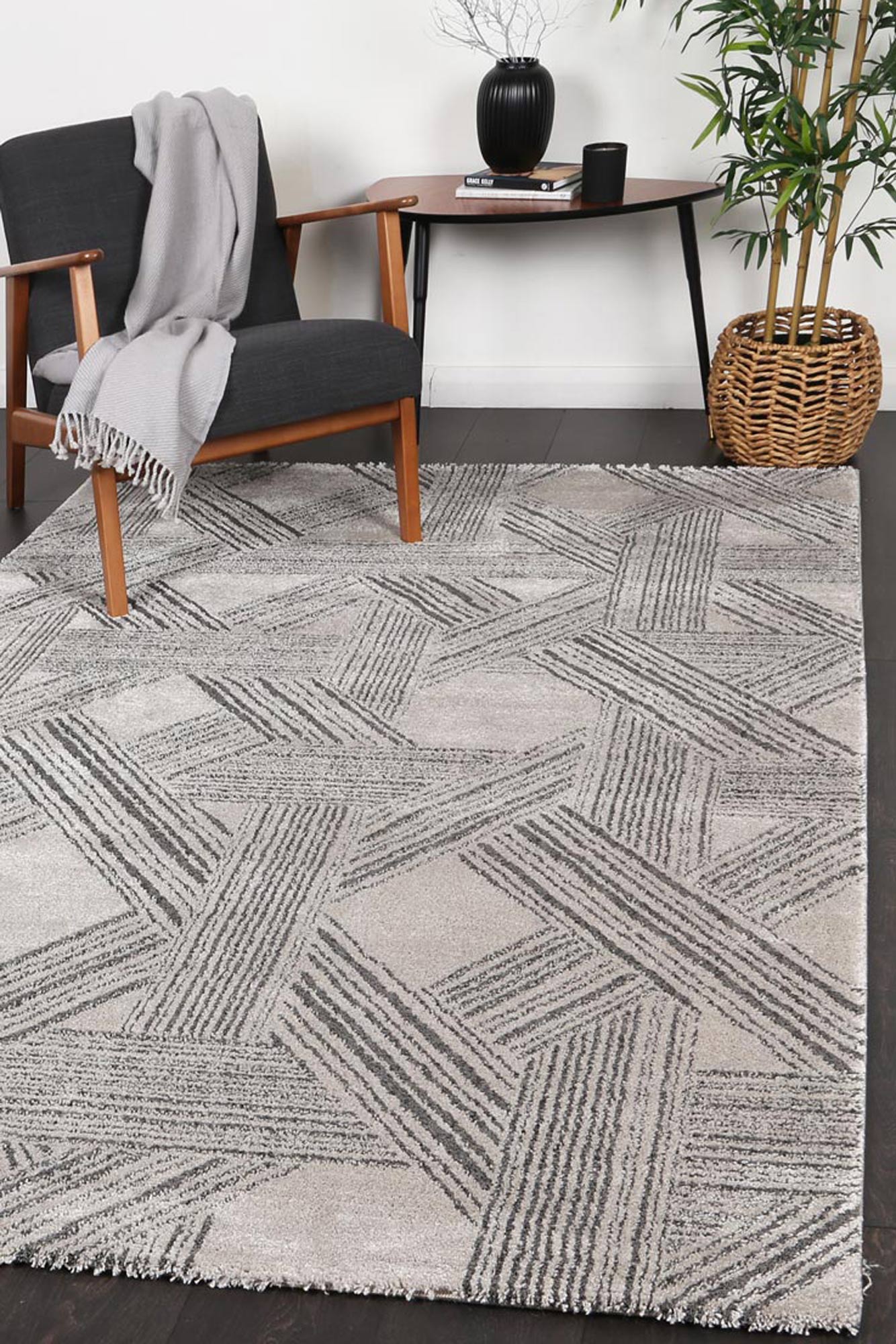 Verve Grey Geometric Rug