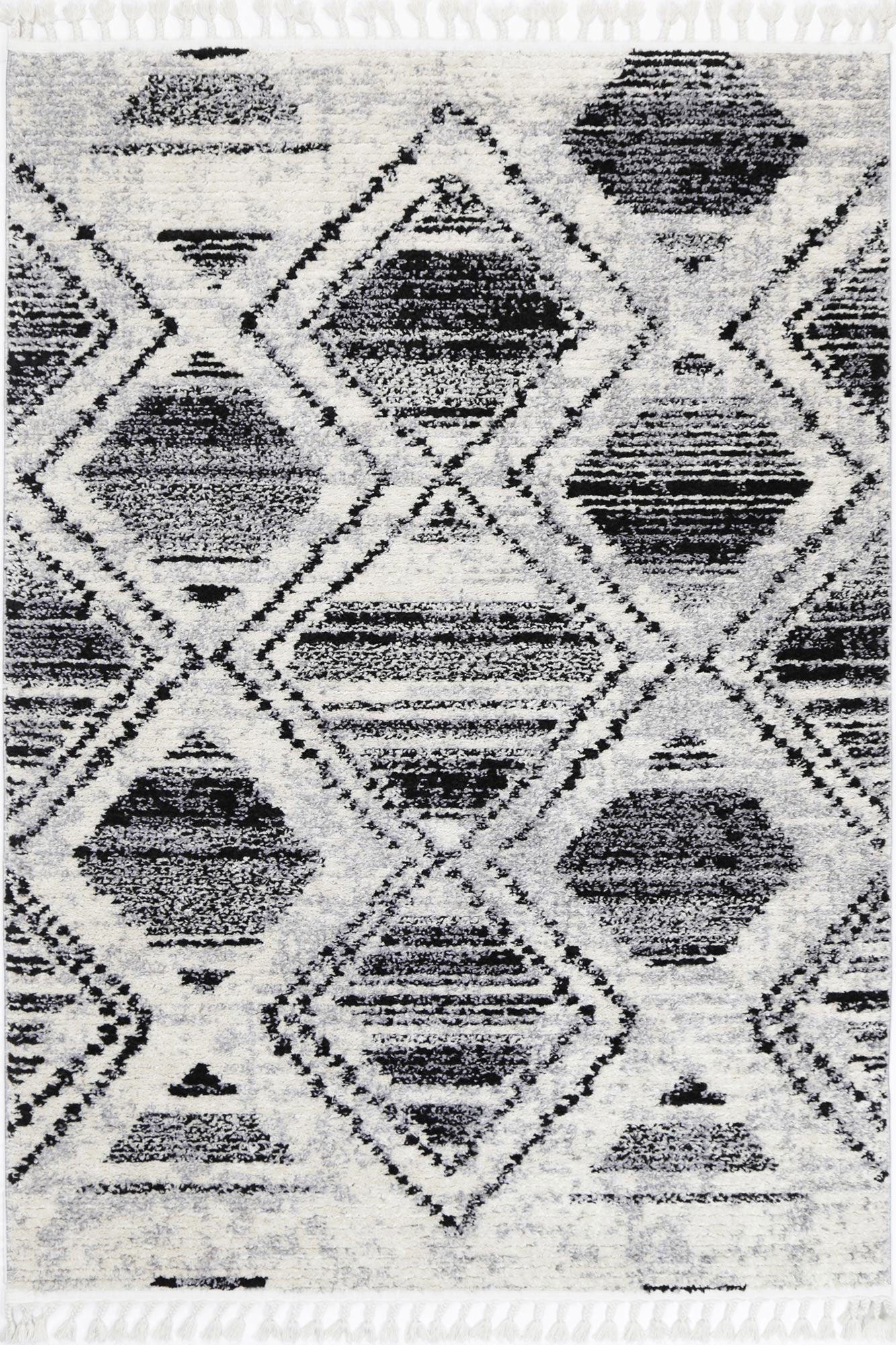 Myk Black White Diamond Rug