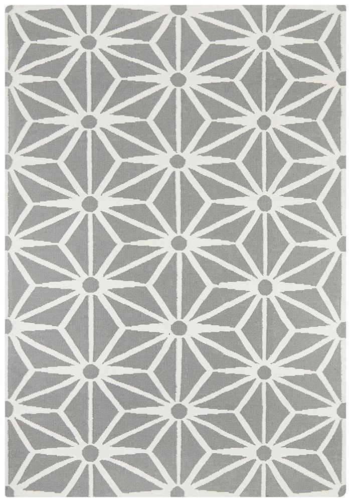 Nomad Pure Wool Flatweave 29 Grey Rug